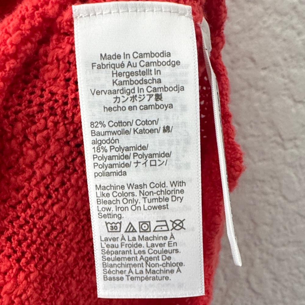 J. Crew Factory Vibrant Coral Pink Red Knit Tank Top VNeck NEW WITH TAGS NWT - Picture 6 of 7
